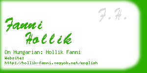 fanni hollik business card